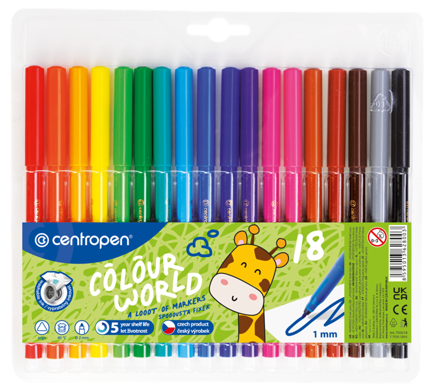Popisovač Centropen 7550 Colour World 18ks - fotografie 1