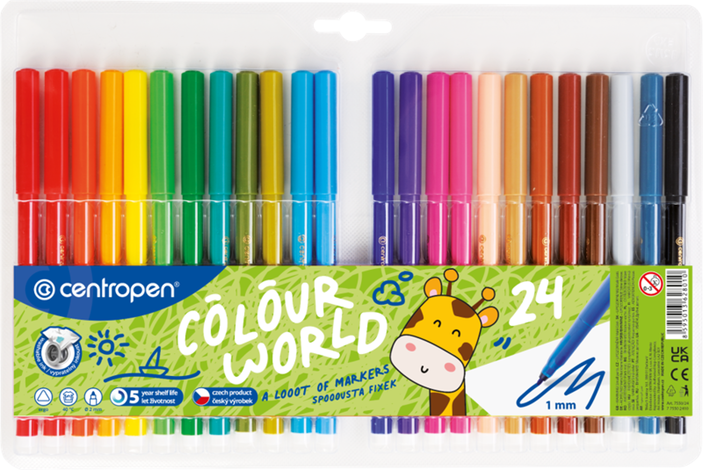  Popisovač Centropen 7550 Colour World 24ks - fotografie 1