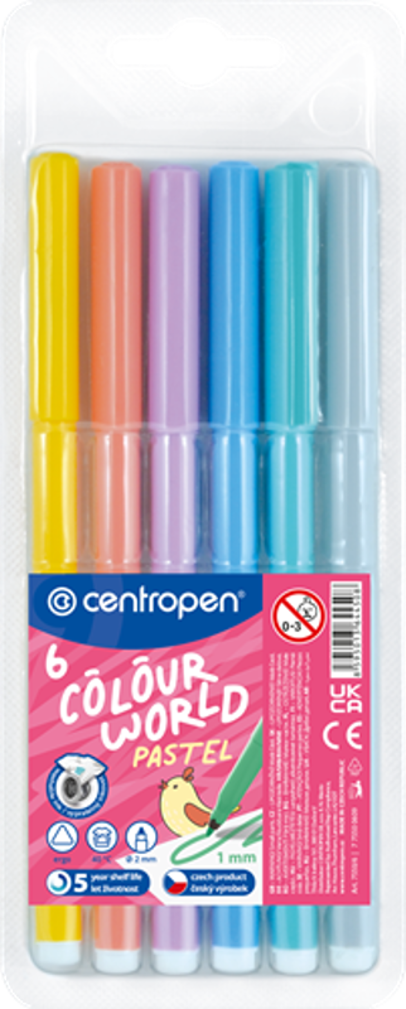  Popisovače Centropen 7550 Colour World Pastel 6ks - fotografie 1