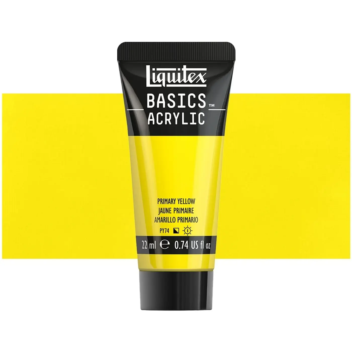 Akrylová barva Liquitex Basics 22 ml – 410 Primary yellow - fotografie 1