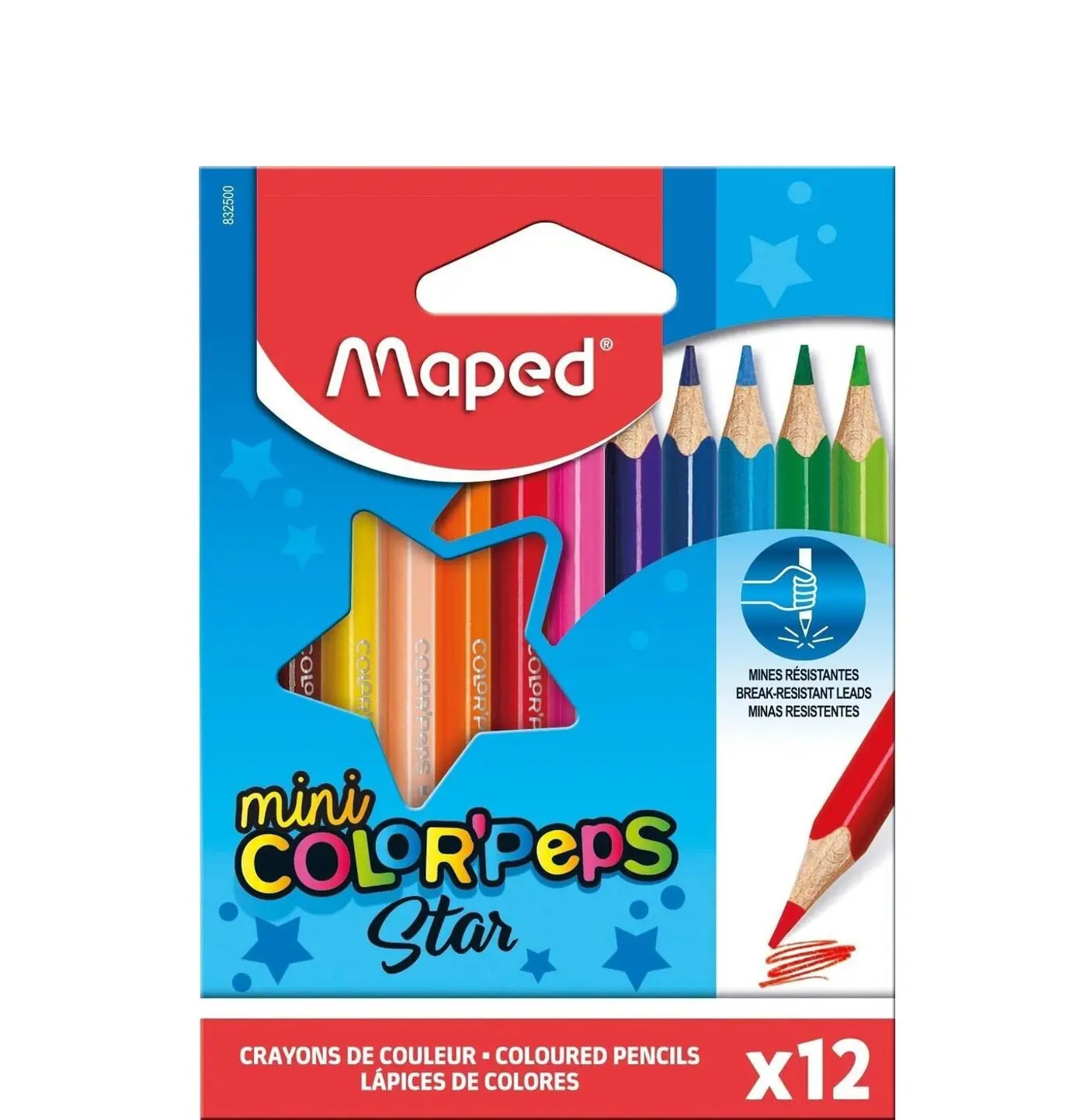 Trojhranné pastelky Maped Color'Peps Mini 12ks - fotografie 1