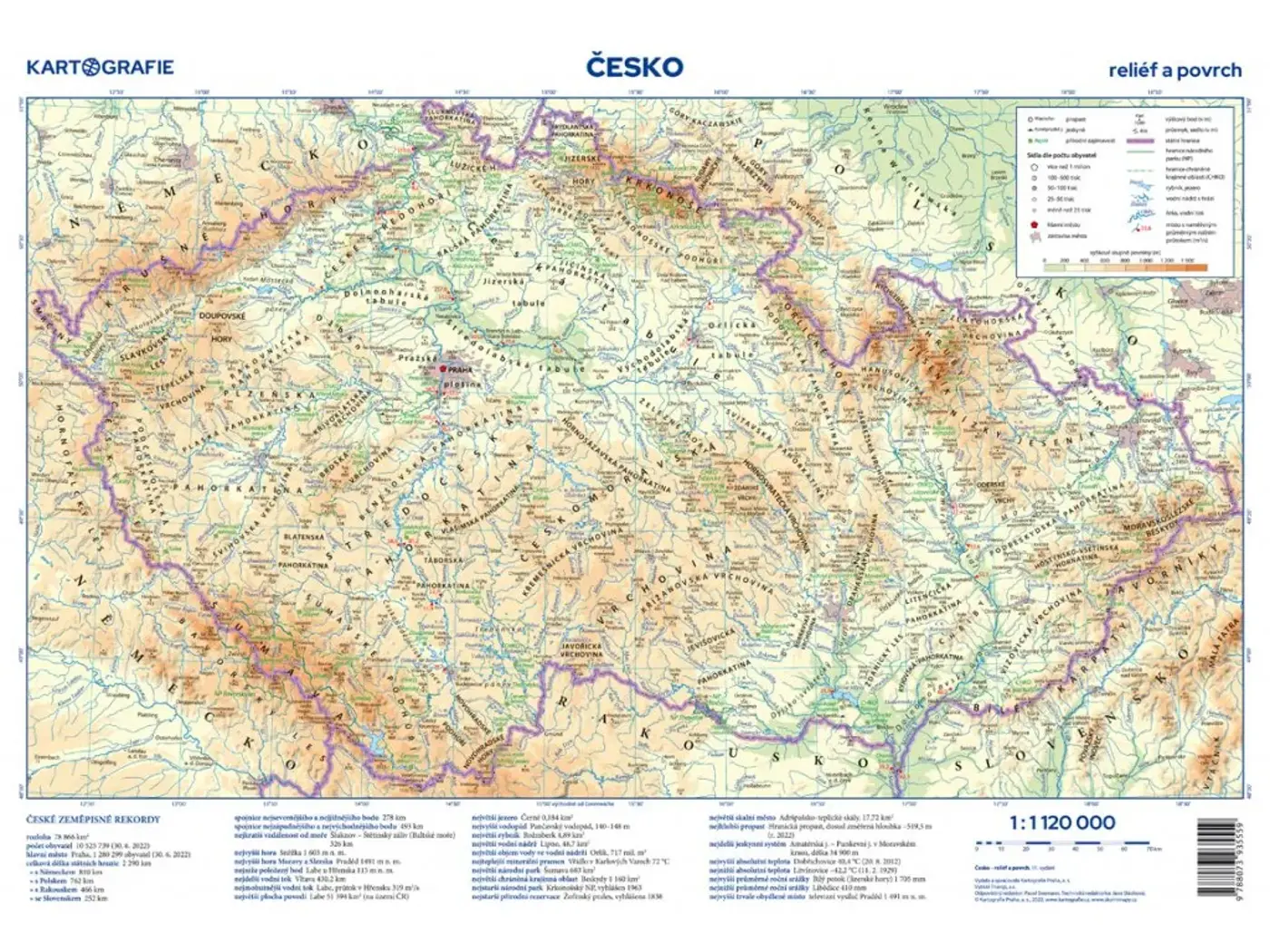 Česko příruční mapa 1 : 1 150 000 - fotografie 1