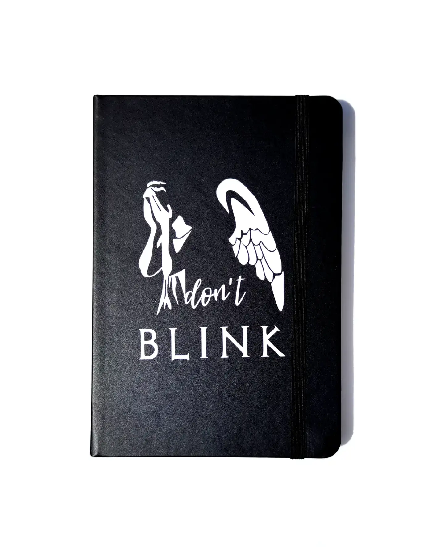 Poznámkový blok A5 „Don’t Blink“ s gumičkou – 120 linkovaných stran FSC® | Pro fanoušky Pána času - fotografie 1
