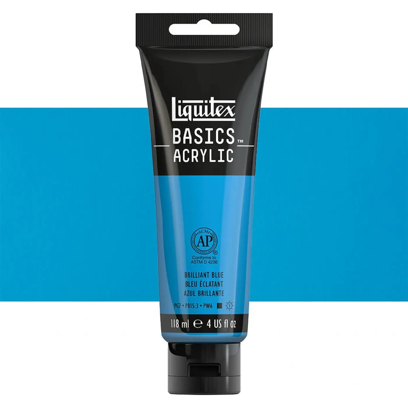 Akrylová barva Liquitex Basics 22 ml – 570 brilliant blue - fotografie 1