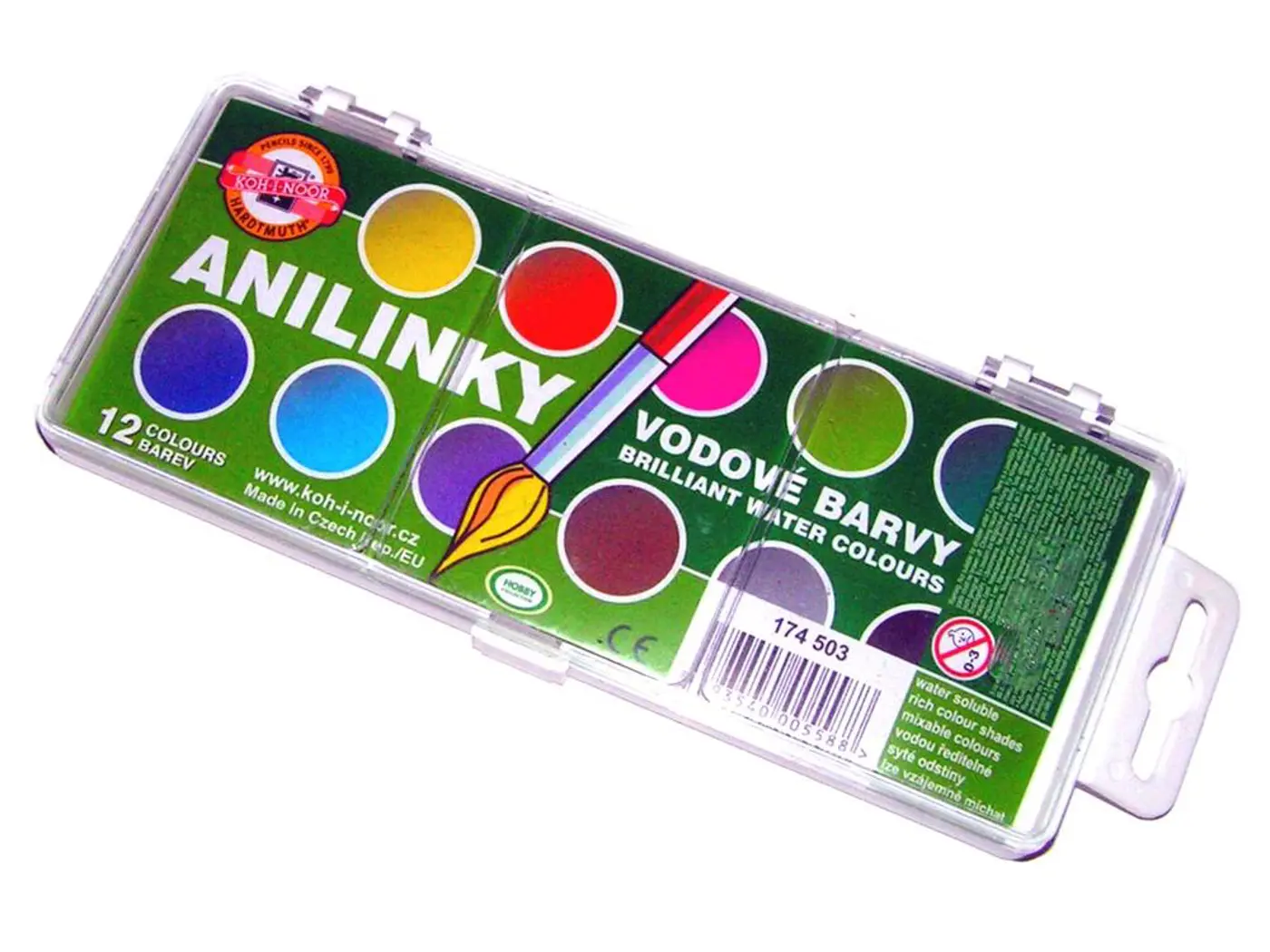 Anilinky - vodouředitelné barvy 12ks - fotografie 1