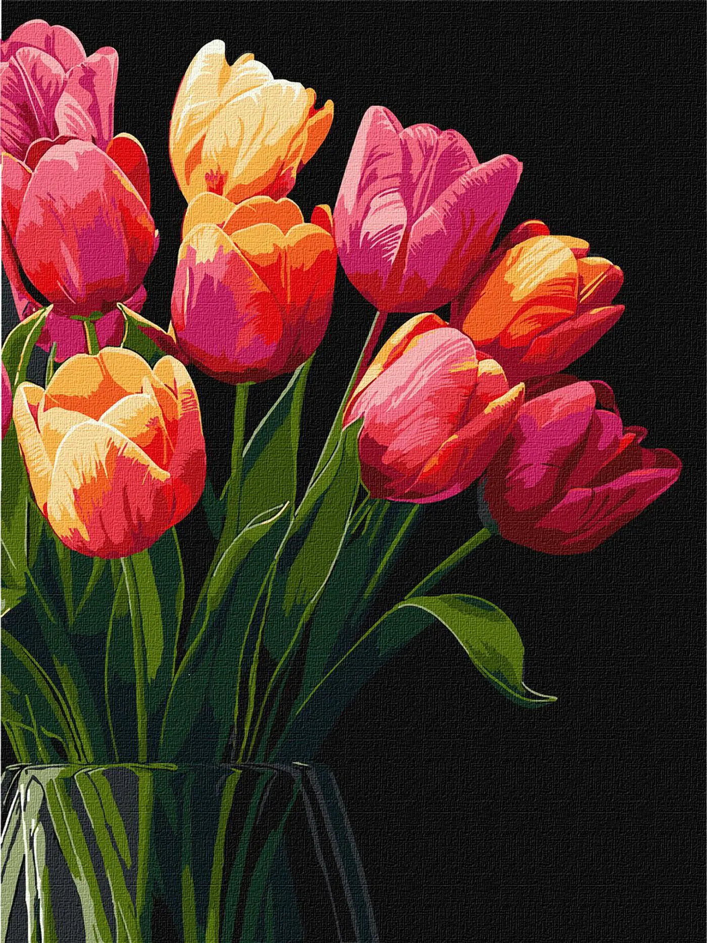 Malování podle čísel – plátno 30×40 cm KHO 3279 Vůně tulipánů - fotografie 1