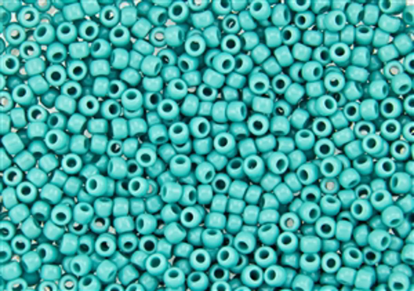 Rokajlové korálky - Round 15/0 : Opaque Turquoise TR-15-55 - fotografie 1
