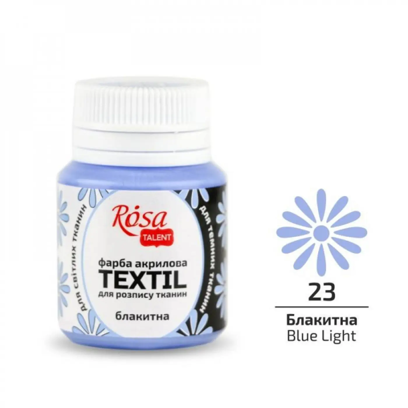 Barva na textil Rosa 20ml  23 Blue light - fotografie 1