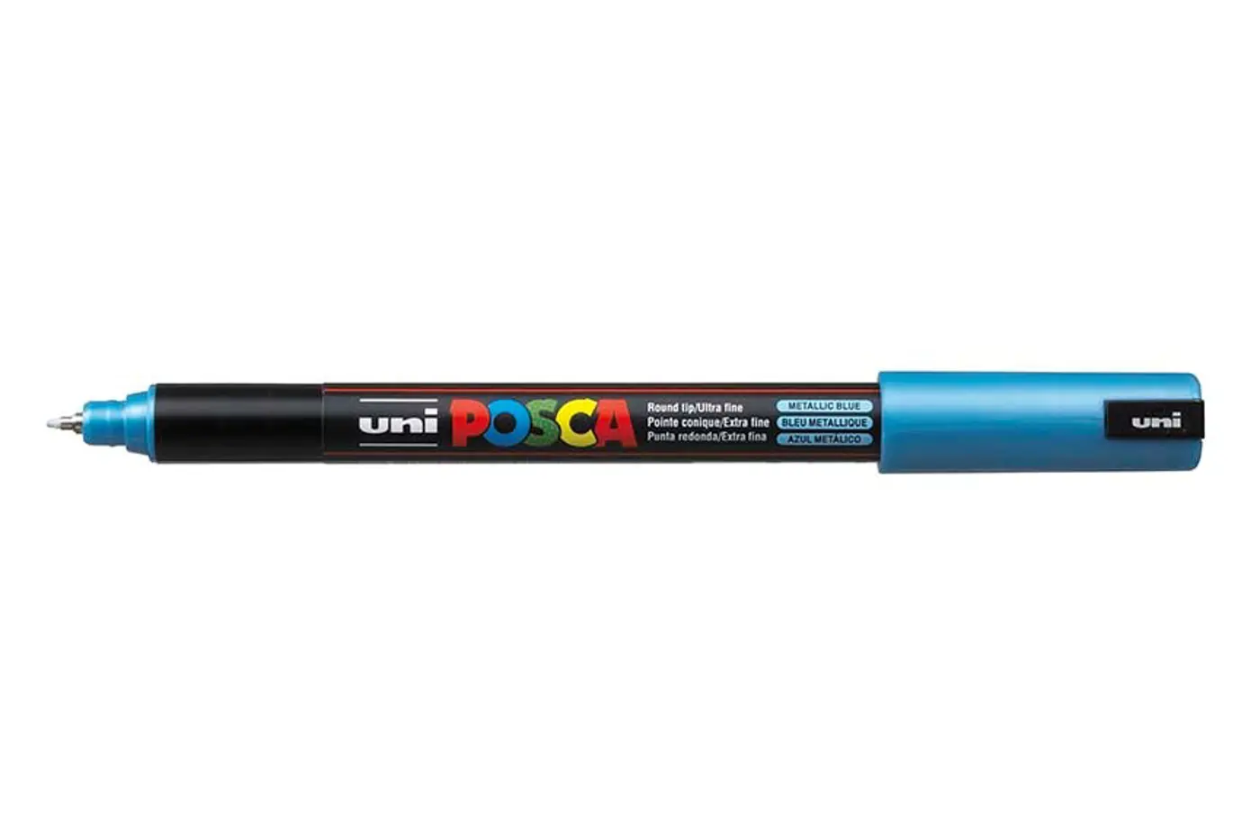 Acrylic marker Uni Posca 0.7mm PC-1MR – M33 metalická modrá - fotografie 1