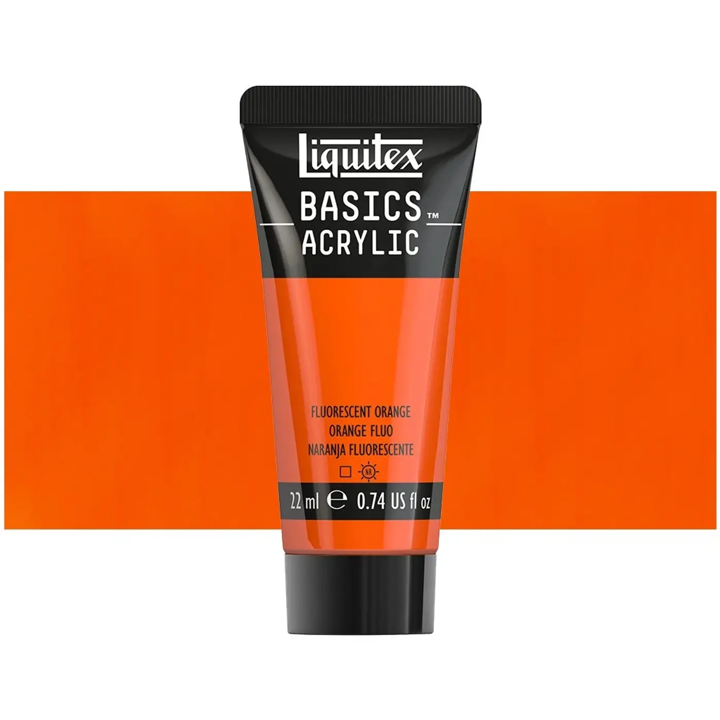 Akrylová barva Liquitex Basics 22 ml –  982 fluorescent orange - fotografie 1