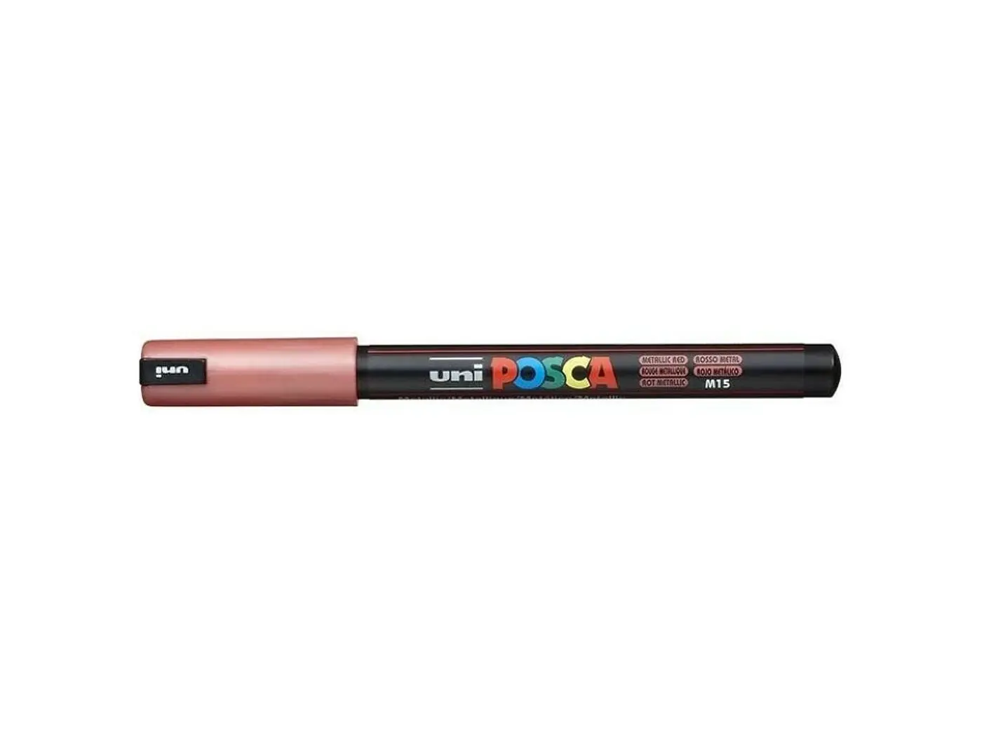 Acrylic marker Uni Posca 0.7mm PC-1MR –  M15 metalická červená - fotografie 1