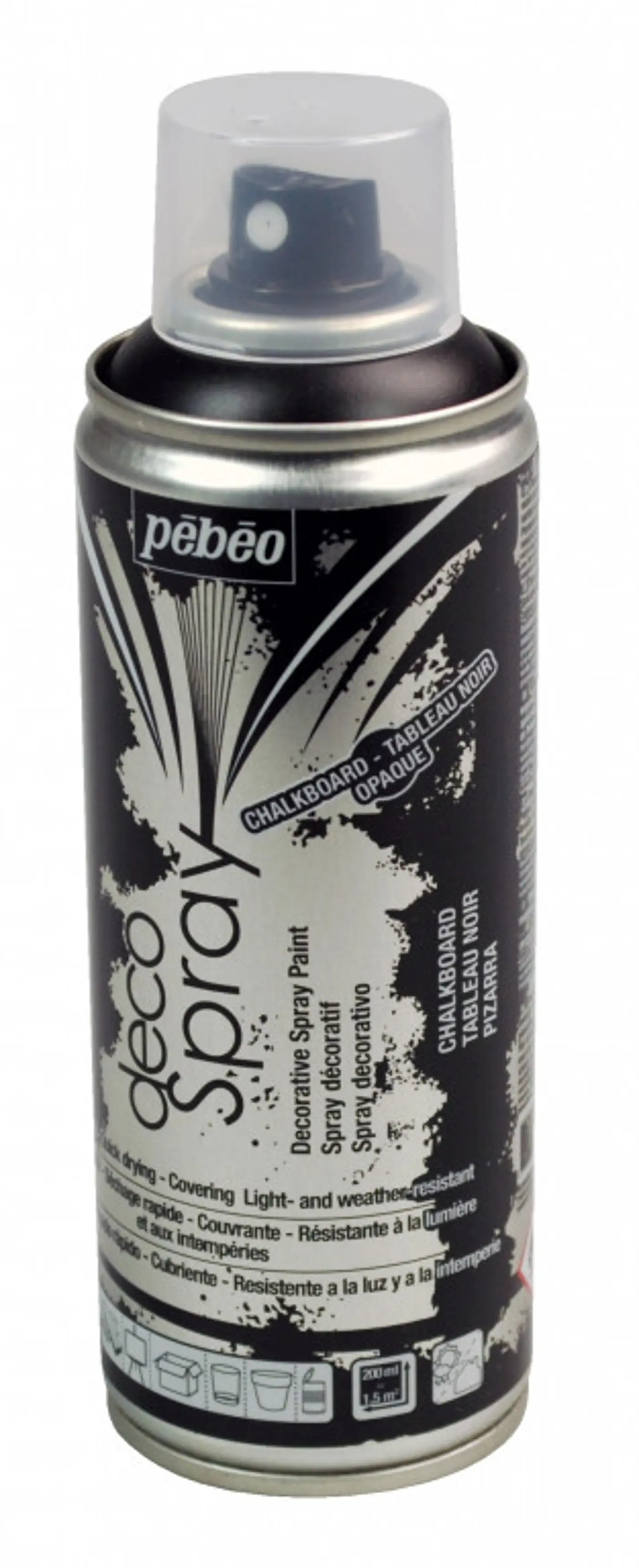 Černá tabulová barva ve spreji 200ml - fotografie 1