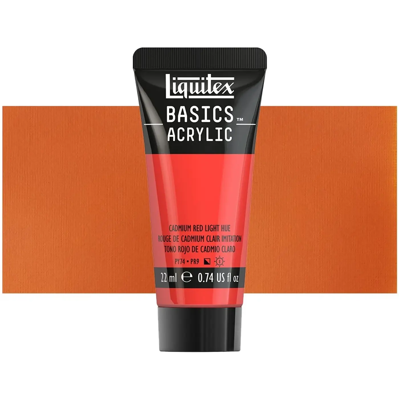 Akrylová barva Liquitex Basics 22 ml –  510 cadmium red light hue - fotografie 1