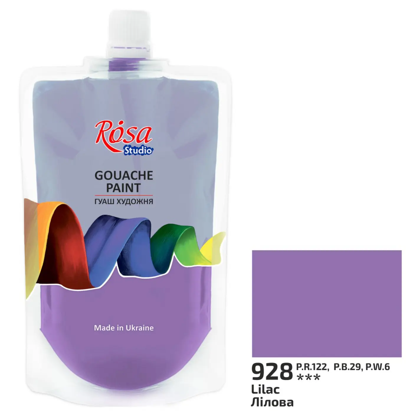 Kvašová barva Rosa 928 lilac 200ml - fotografie 1