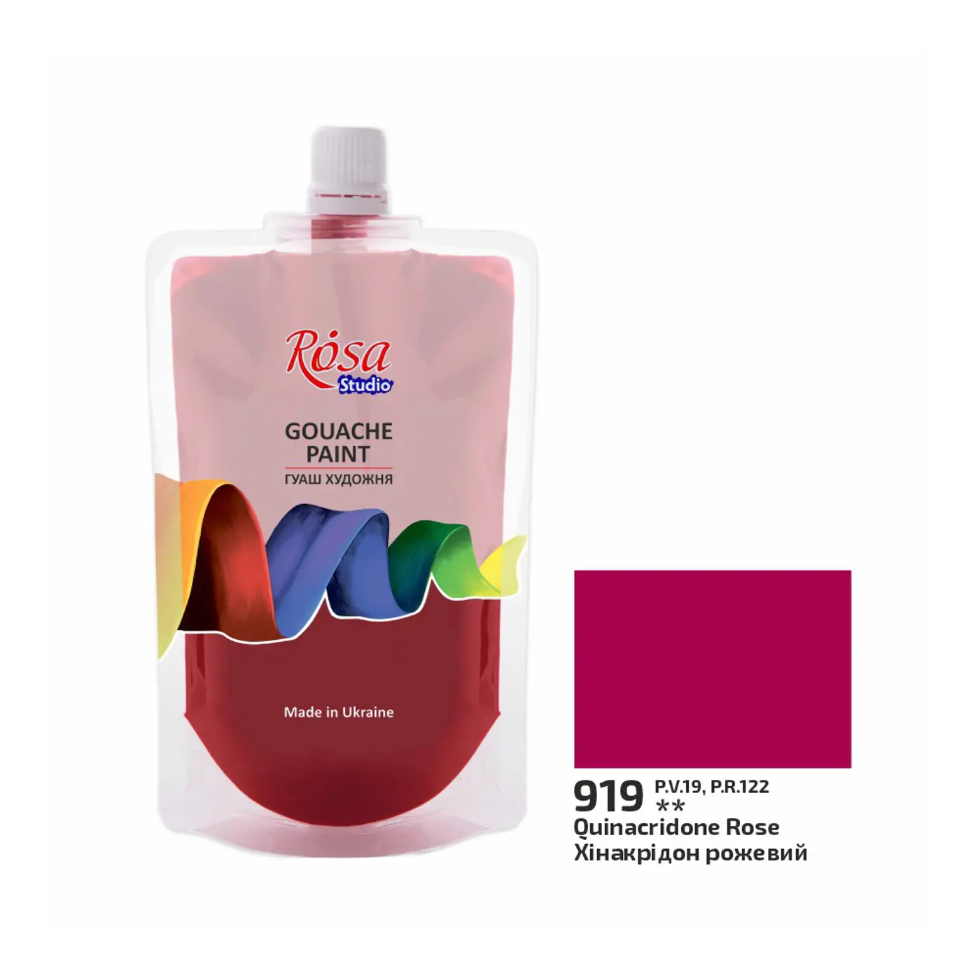 Kvašová barva Rosa – 919 quinacridone rose 200 ml - fotografie 1