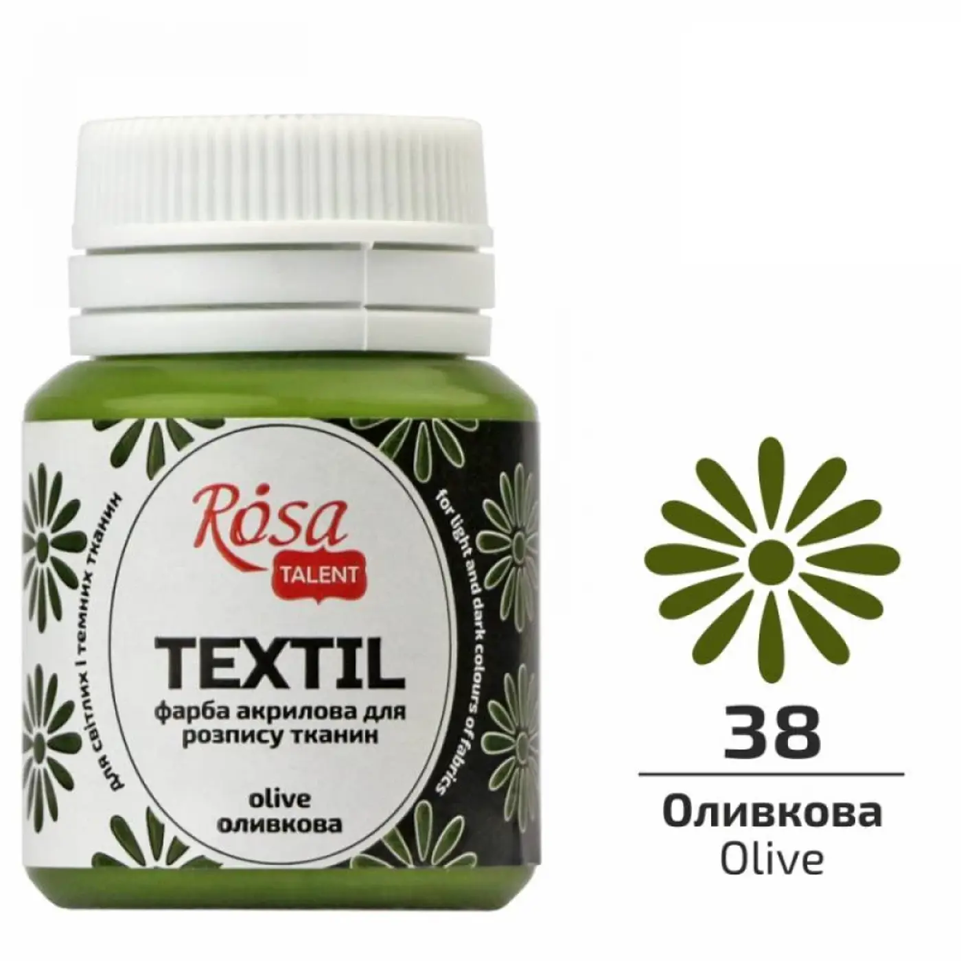 Barva na textil Rosa 20ml 38 Olive - fotografie 1