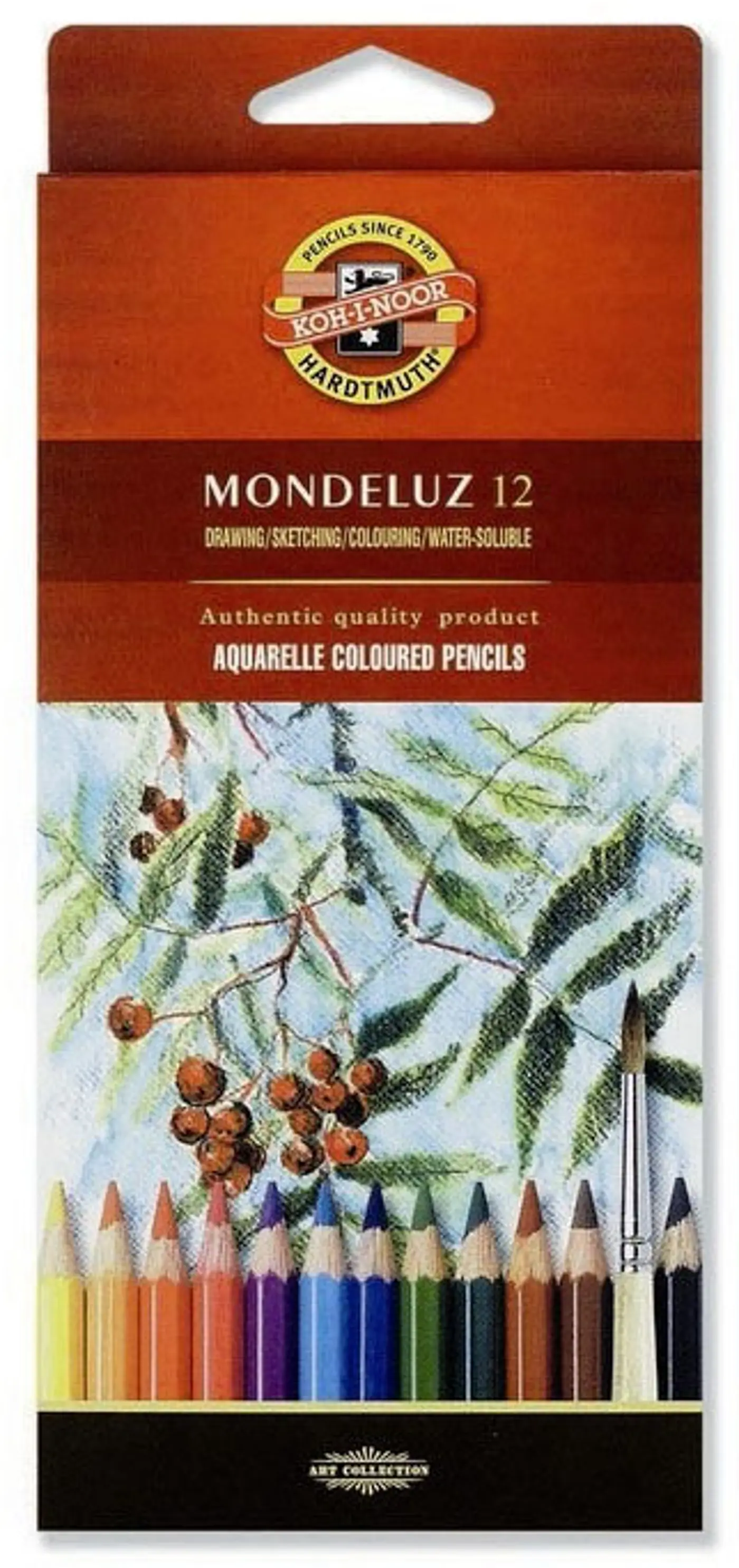 Akvarelové pastelky Mondeluz 12ks v papírovém obalu - fotografie 1