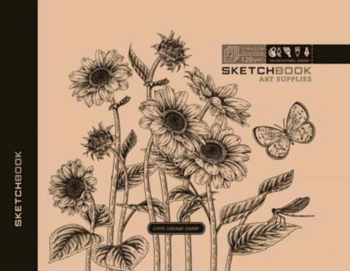 Sketchbook KRAFT MEADOW 19,7x14,5 cm - fotografie 1