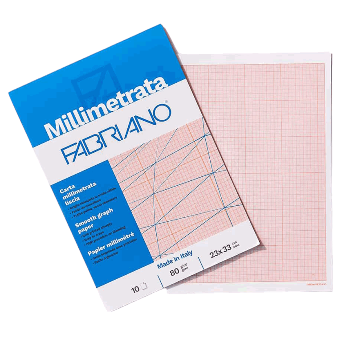 Milimetrový papír Fabriano 80g formát A4 10 listů - fotografie 1