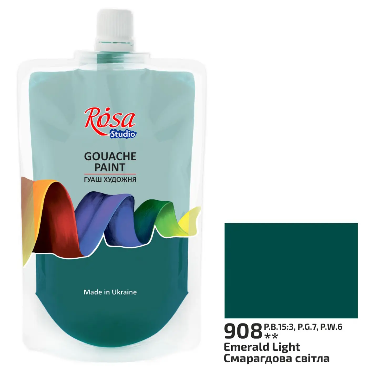 Kvašová barva Rosa – 908 emerald light 200 ml - fotografie 1