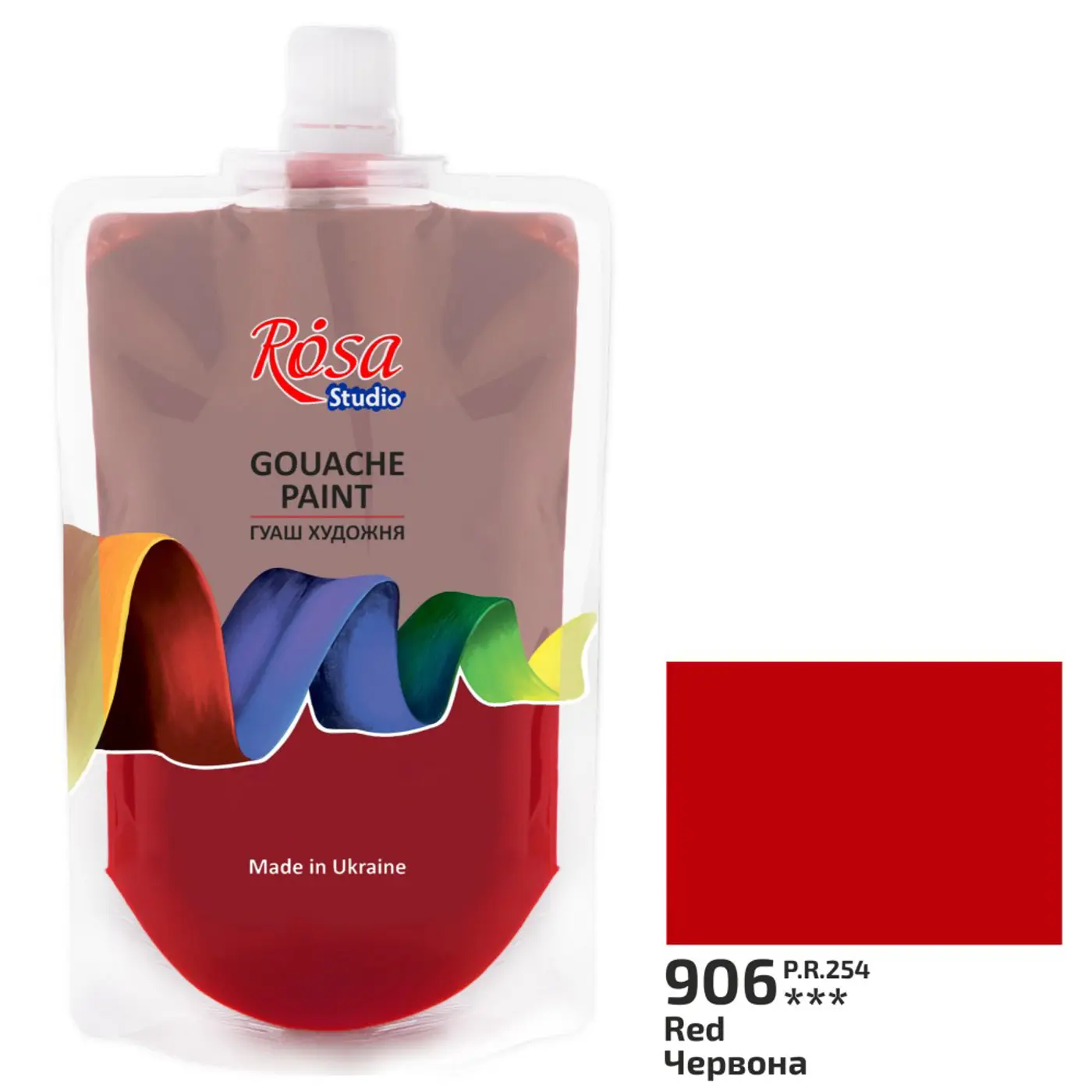 Kvašová barva Rosa – 906 red 200 ml - fotografie 1