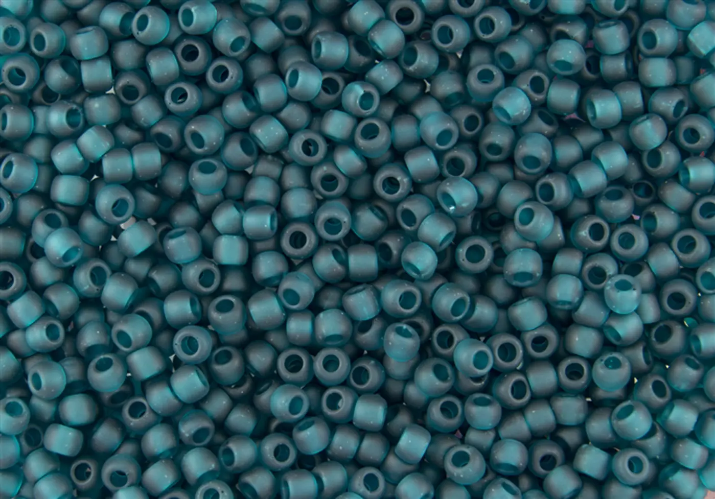 Rokajlové korálky Toho  - Round 15/0 : Transparent-Frosted Teal TR-15-7BDF - fotografie 1