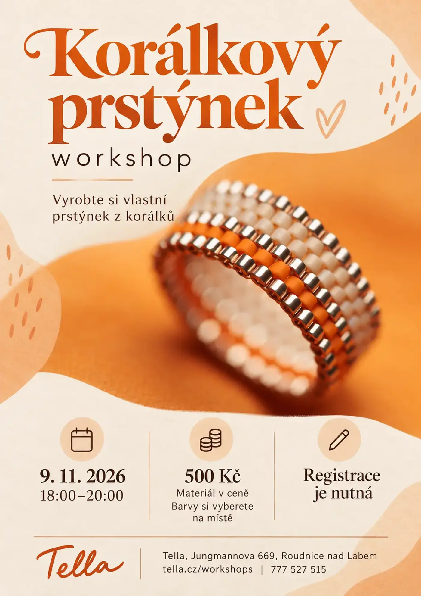 Korálkový prstýnek