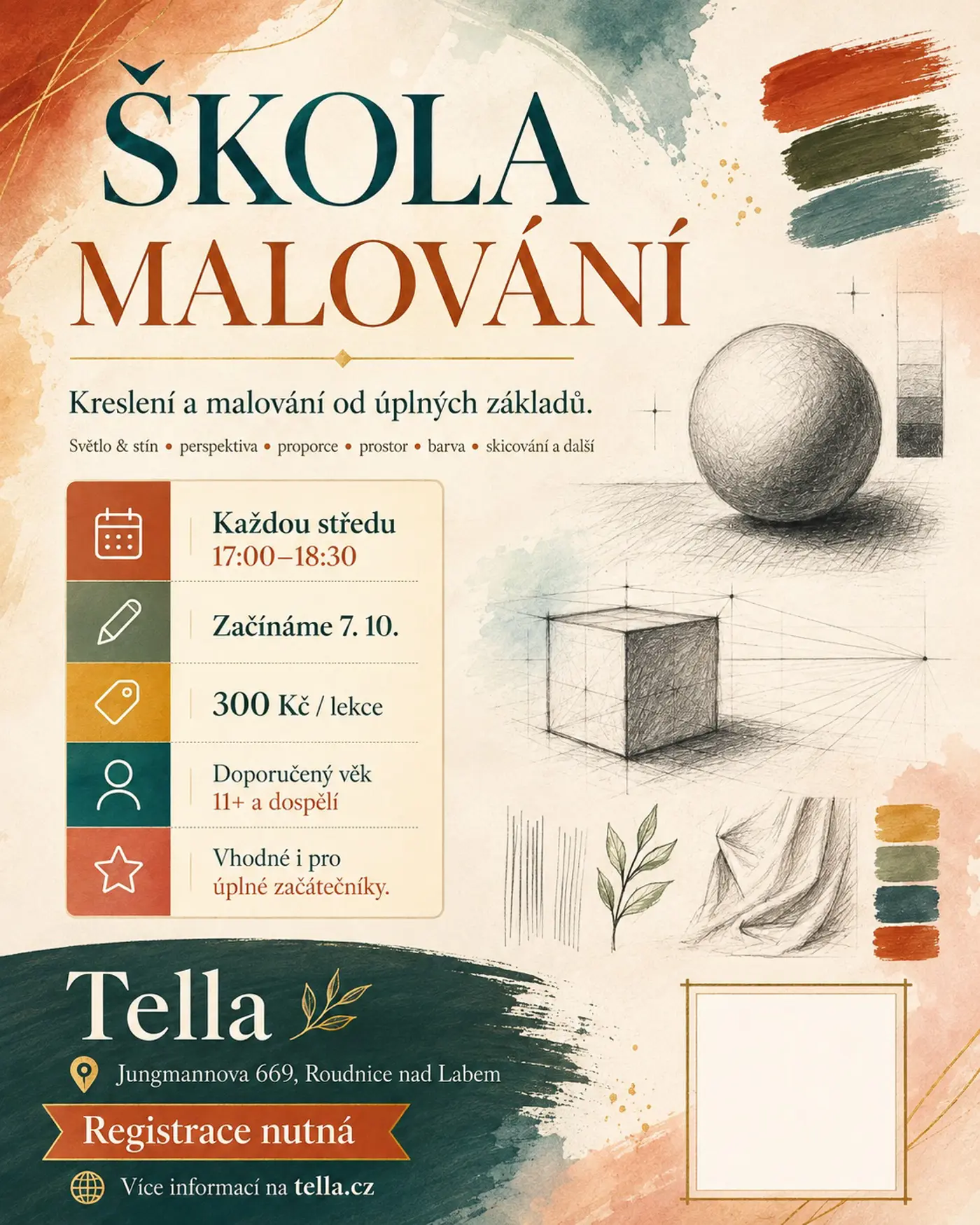 ŠKOLA MALOVÁNÍ OD ZÁKLADŮ 
