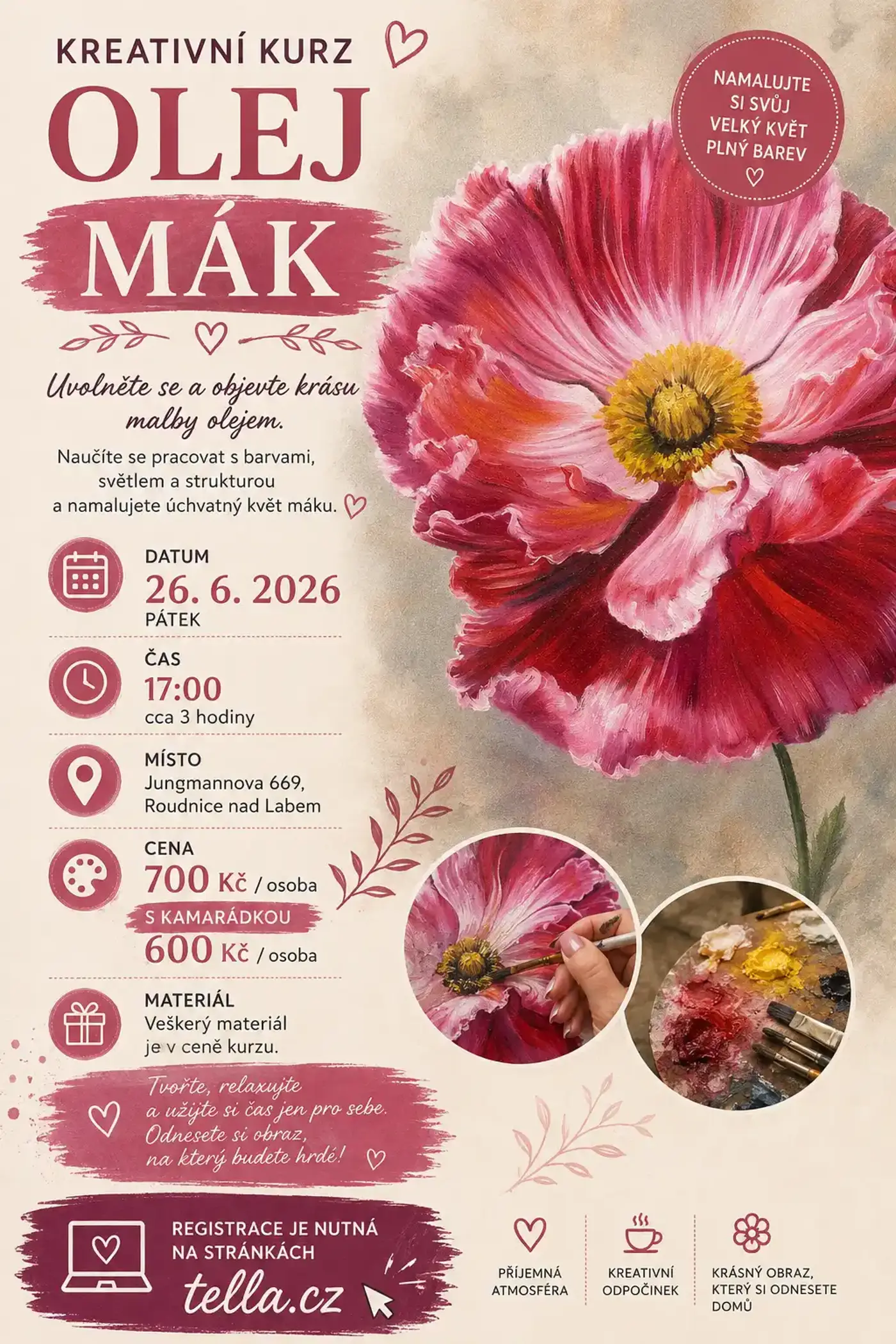  KURZ MALOVÁNÍ OLEJEM – MÁK