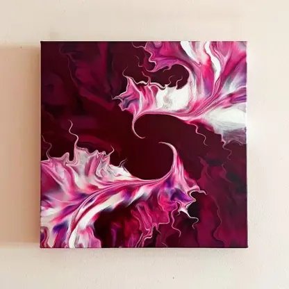 Fluid Art: Valentýnské plátno ve dvou