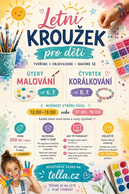 LETNÍ TVOŘIVÝ KROUŽEK PRO DĚTI