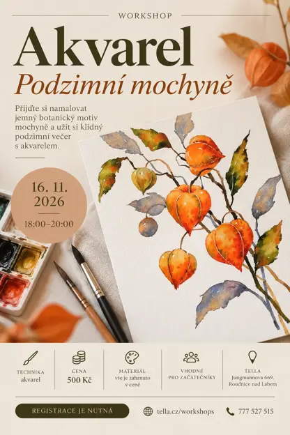 Akvarel – Podzimní mochyně